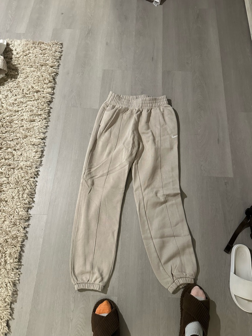 Nike Light Beige Fleece Joggers